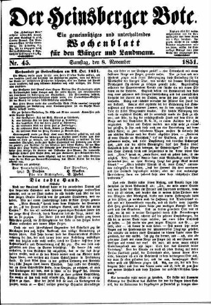 Der Heinsberger Bote. 1851-1857