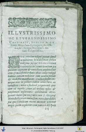 Illustrissimo ac reverendissimo cardinali…