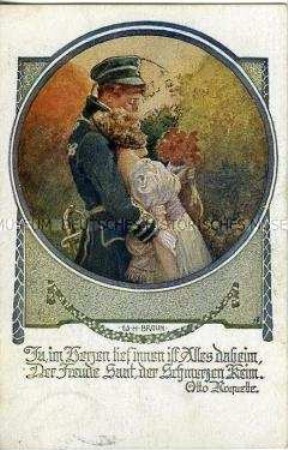 Liedillustration, Postkarte des Deutschen Schulvereins, Nr.1199