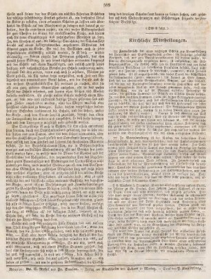 588 Kirchliche Mittheilungen