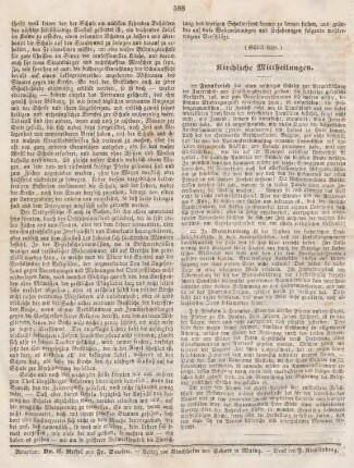 588 Kirchliche Mittheilungen