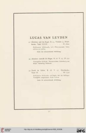 Lucas van Leyden (Nr. 42 - 52)