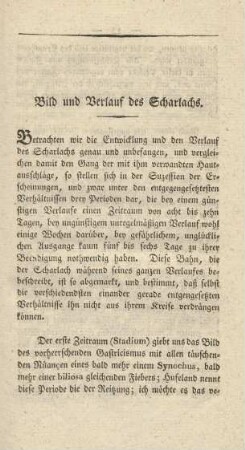 Bild und Verlauf des Scharlachs
