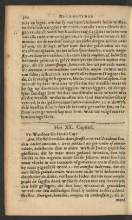 Het XX. Capittel