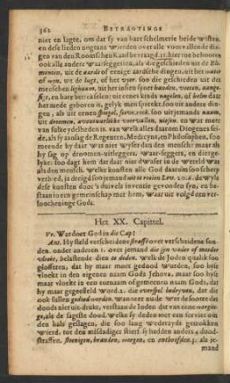 Het XX. Capittel
