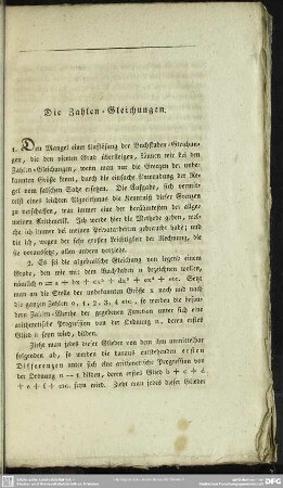 Die Zahlen-Gleichungen