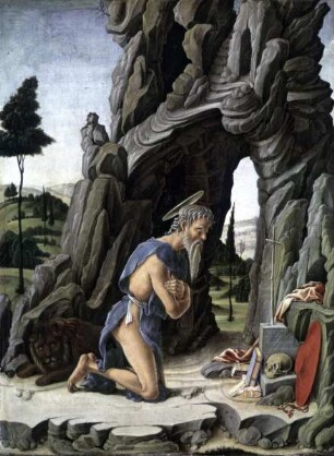 Der heilige Hieronymus in der Landschaft