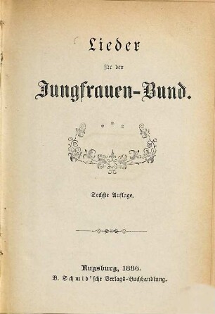 Lieder für den Jungfrauen-Bund