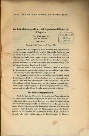Kleine entomologische Abhandlungen in Separatabdrucken aus den Sitzungsberichten der K. Akad. d. Wiss. in Wien. 1