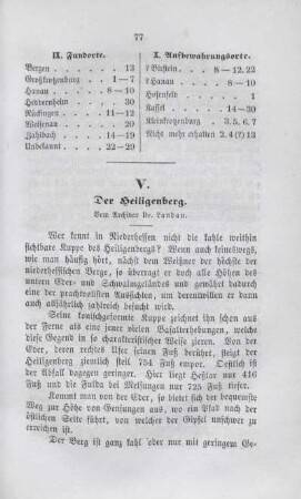 V. Der Heiligenberg.