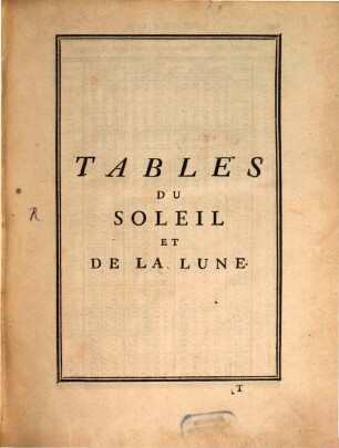 Tables Du Soleil Et De La Lune