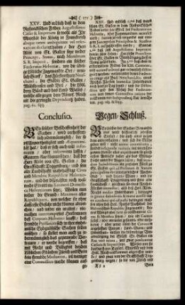 Conclusio. Gegen-Schluß