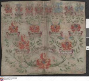 Ahnenprobe des Kaspar Heinrich Wrede v. Amecke. - 1662, Pergament