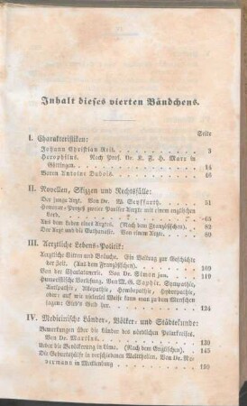 Inhalt dieses vierten Bändchens.