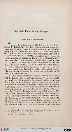 I: Classisch und barbarisch