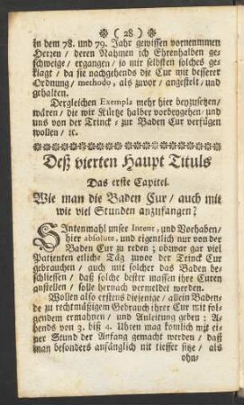 Deß vierten Haupt Tituls ...