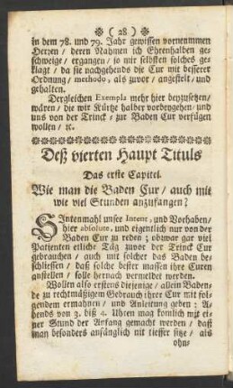 Deß vierten Haupt Tituls ...