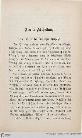 Zweite Abtheilung