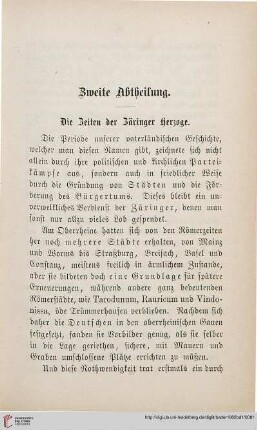 Zweite Abtheilung