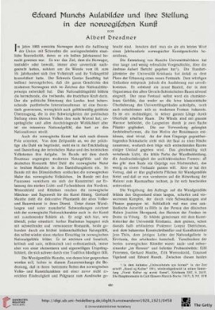 2: Edvard Munchs Aulabilder und ihre Stellung in der norwegischen Kunst