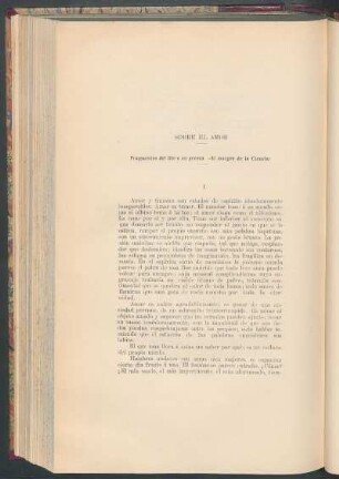 Sobre el amor : Fragmentos del libro en prensa "Al margen de la ciencia"