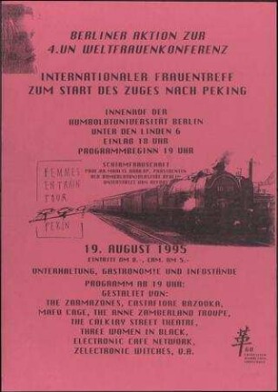 Berliner Aktion zur 4. UN Weltfrauenkonferenz