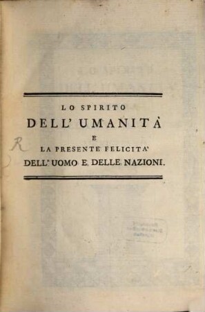 Lo spirito dell'Umanità