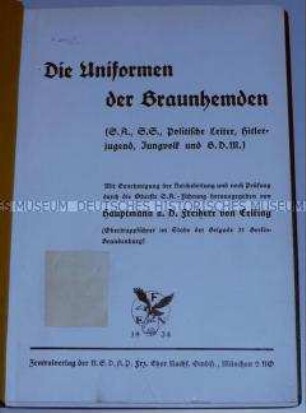 Illustrierte Veröffentlichung über die Uniformen der nationalsozialistischen Kampf- und Jugendorganisationen