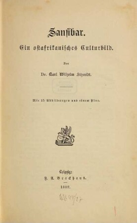 Sansibar : ein ostafrikanisches Culturbild