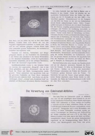Die Verwertung von Edelmetall-Abfällen