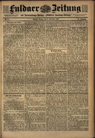 Ausgabe vom Freitag, den 09. September 1898.