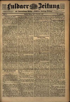 Ausgabe vom Freitag, den 09. September 1898.