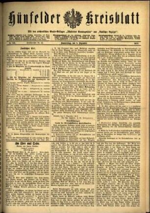Ausgabe vom Donnerstag, den 05. Dezember 1912.