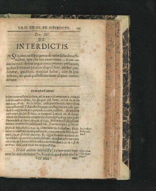 Tit. XV. De Interdictis.