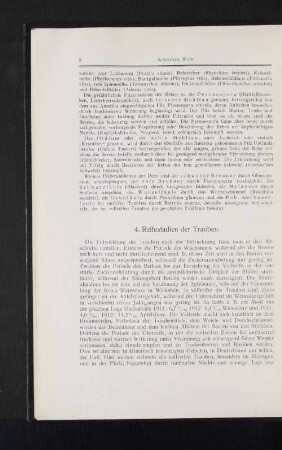 4. Reifestadien der Trauben.
