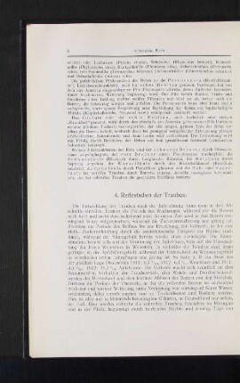 4. Reifestadien der Trauben.