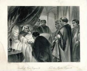 Grafik "Tod des Papstes Eugen IV."