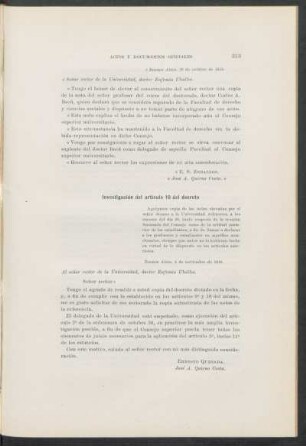 Investigación del artículo 10° del decreto