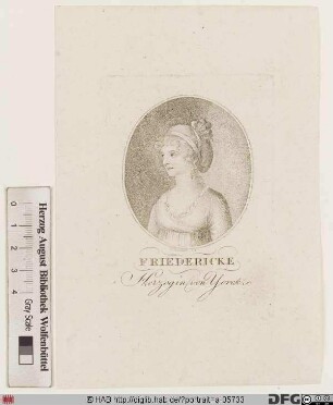 Bildnis Friederike (Charlotte Ulrike), Herzogin von York und Albany, geb. Prinzessin von Preußen