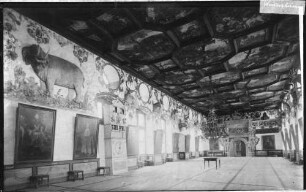 Weikersheim Schloss Rittersaal mit freitragender Kassettendecke von Balthasar Katzenberger