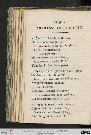 Chanson republicain