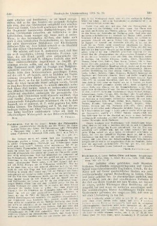 549-550 [Rezension] Feldmann, Joseph, Schule der Philosophie