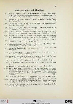 Bodenseegebiet und Schwaben (Nr. 1153-1269)