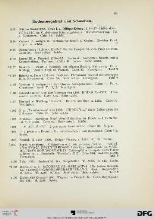 Bodenseegebiet und Schwaben (Nr. 1153-1269)