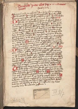 Choralhandschrift aus dem 15. Jahrhundert - Staatliche Bibliothek Ansbach VI g 7