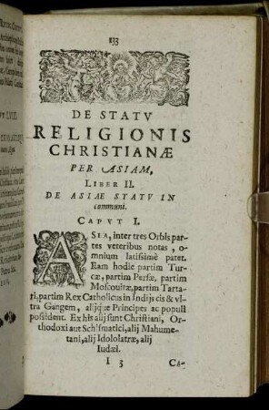 De Statu Religionis Christianæ Per Asiam, Liber II.