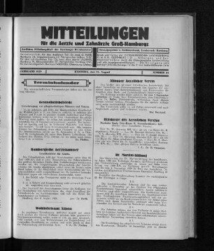 Jahrgang 1929, Hamburg, den 25. August, Nummer 34