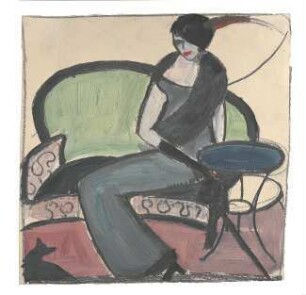 Frau auf dem Sofa