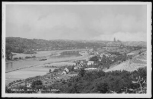 Meißen. Blick ins Elbtal von der Bosel aus