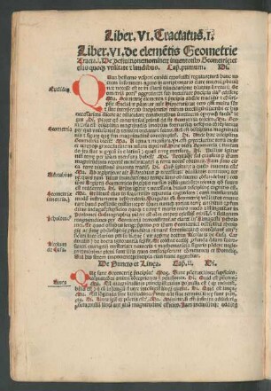 Liber VI. de elementis Geometrie ...